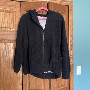 EUC Oversized Black Sherpa Aerie Jacket